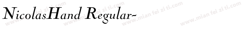 NicolasHand Regular字体转换